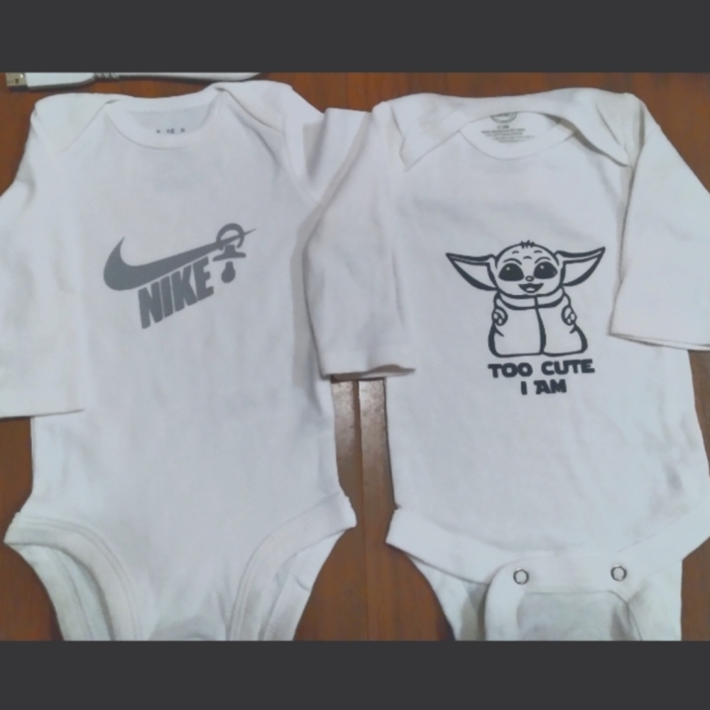 Newborn White Baby Onesis